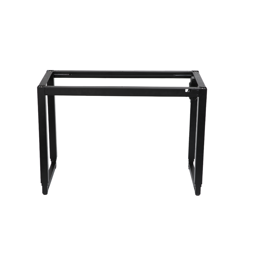 Single motor desk stand up desk frame with four legs