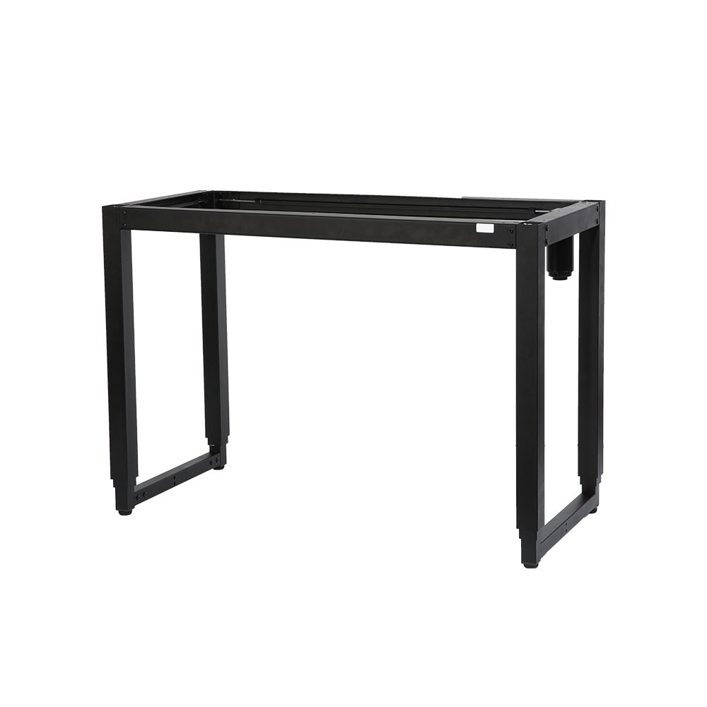 Single motor desk stand up desk frame with four legs