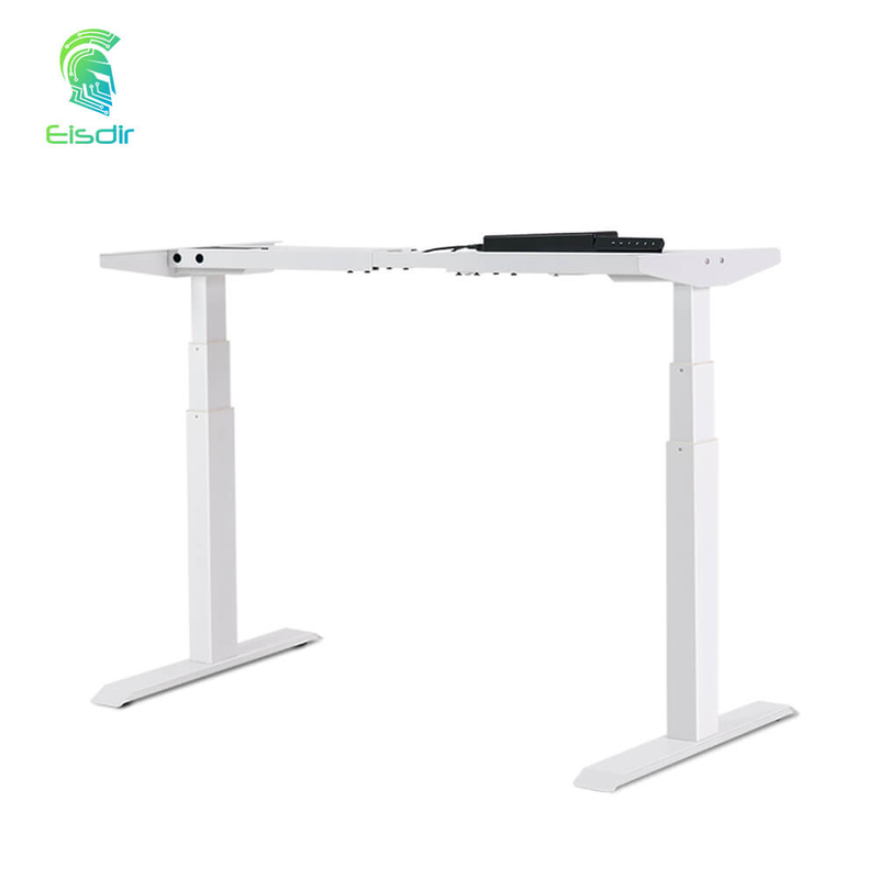 Height Adjustable Touch Pannel Three Segments Square Tube Dual Motor Lift-up Three Segments Standing Desk